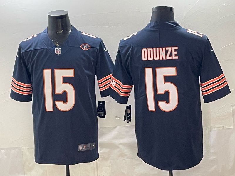Men 2026 Chicago Bears #15 Odunze blue 2th generation Nike Limited NFL Jersey style 002->nba hats->Sports Caps